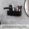 RAIKEDR Hair Dryer Countertop Holder, Hair Tool Organizer Wall Mount,