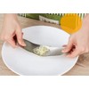 ToSSme Garlic Rocker Crusher Mincer Press Dishwasher Safe, Stainless Steel