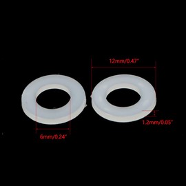 TOP-VIGOR 400Pcs White Nylon Flat Washers, M6 x 12mm x 1.2mm Insulating Round Seal Spacer Tap Sealing O Ring Gasket for Faucet Pipe Water Hose