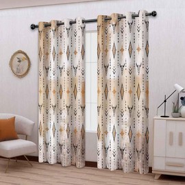 AHBEWIN - Cortinas opacas aztecas tribales occidentales con calavera de toro bohemia, cortinas rústicas de vaqueros nativos étnicos para ventana, cortinas para recámara, cocina, sala de estar, 2