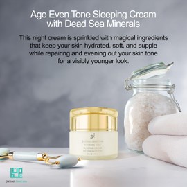 JUMAN Juman Age Even Tone Sleeping Cream | Hydrating Night Cream | Infused with Dead Sea Minerals, Natural Beewax & Vitamin C | Night Moisturizer for face