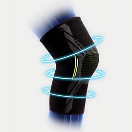 슈퍼캘리 고탄력 탄탄한 무릎 보호대 Supercalli High Elasticity Firm Knee Support, 블랙 × L × 2개