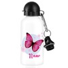 Striefchen® Trinkflasche mit Schmetterlingsmotiv und Wunschname 500 ml BPA frei