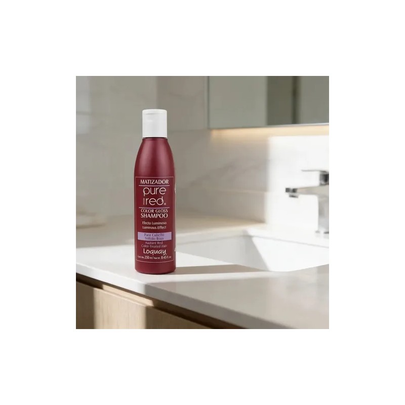 Shampoo Puré Red Matizador Cabello Teñido Rojo 250ml Loquay