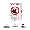 Strobo Achtung Hier ist kein Hundeklo Sign, 20 x 30