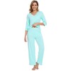 WiWi Viscose from Bamboo Womens 3/4 Sleeve Pajamas Set Soft