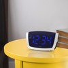 Equity by La Crosse LED Blue Digit Alarm Clock with