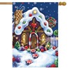 Sugar and Spice Christmas House Flag Gum Drops Peppermint 28"x40"