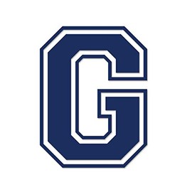 Applicable Pun Varsity Letter G - Vinyl Decal for Outdoor Use on Cars, ATV, Boats, Windows and More - Dark Blue (Navy) 10 Inches Tall