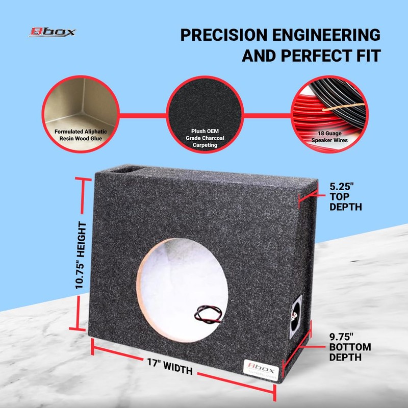 Atrend 8" Single Universal Truck Style Vented Subwoofer Enclosure -