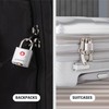 BRINKS TSA Approved Padlock, 22mm Aluminum, Chrome-Plated with Hardened Steel