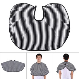 Barber Hair Shawl, Striped Soft Hair Cutting Barber Cape Hairdressing Salon Gown Bib Apron for Hair Dye Coloring Hair Perming