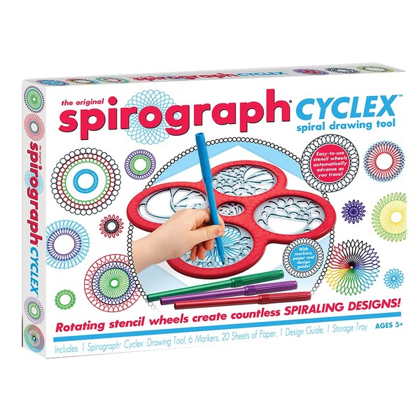 Spirograph – Cyclex Set – Art Kit – Rotating Stencil Wheel Creates Countless Designs – for Ages 8+