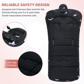 LAT Baby Warm Bunting Bag Universal, Stroller Sleeping Bag Cold Weather, Waterproof Toddler Stroller Footmuff Fits Most Pushchairs