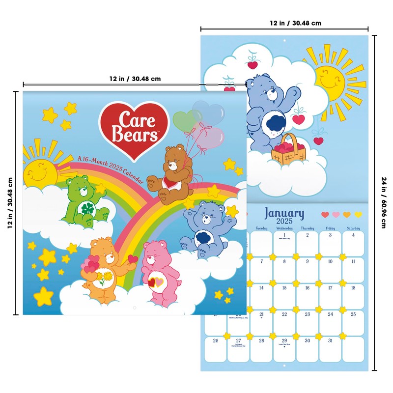 2025 Care Bears Wall Calendar