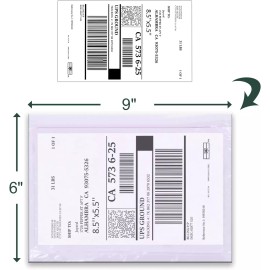 Tapsin Packing List Pouches, Shipping Label Envelopes Clear Adhesive Top Loading Packin