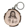 Nazzaret the Savior Jesus Christ Natural Wood Keyring - Christian