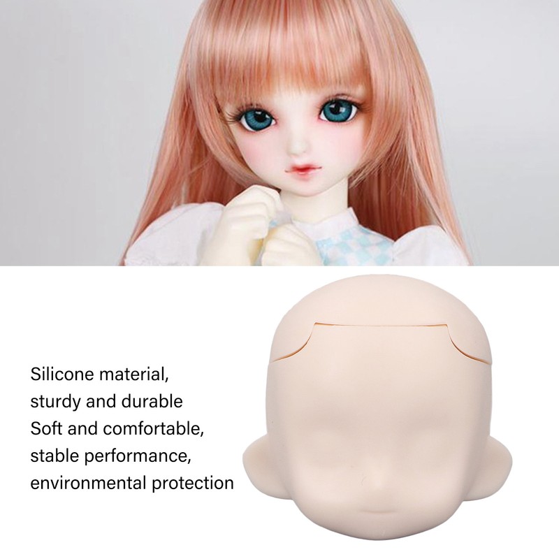 Blank Doll Head for 1/12 Ball Jointed Doll DIY Makeup