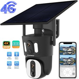 BOAVISION 8MP 4G Dual Screen Solar Camera 6X Zoom 4K Human Auto Tracking Camera