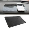 BLAU GRUN Car Dashboard Anti-Slip Rubber Pad, 10.6 x 5.9 Universal Non-Slip Car Magic Dashboard Sticky Adhesive Mat for Phones Sunglasses Keys Electronic Devices and More Use (Black/Dots)