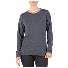 5.11 Tactical Women's Long Sleeve Performance Tee, Moisture-Wicking, Odor-Control, Charcoal Heather, XS, Style 32005JO