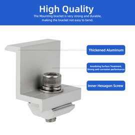 Pack of 12 Solar Panel Brackets, End Clamp, End Clamp for Mounting Photovoltaic Solar Panel, Edge Clamp for PV Solar Module Fixings on the Roof (30 mm)