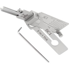 ﻿SC1 Pick Tools Hand Tool for Civilian Use Pick & Hook Set 2 in 1 Precision Maintenance Repair Tool, 2 in 1 Lock Pick Tools for Door Lock Professional Locksmith, Civil Door Lock Open Tools