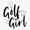 Golf Girl Bumper Sticker Vinyl Decal 5 inches