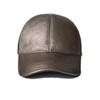 Leather Baseball Cap Genuine Lambskin Leather Hat Sports Visor Adjustable