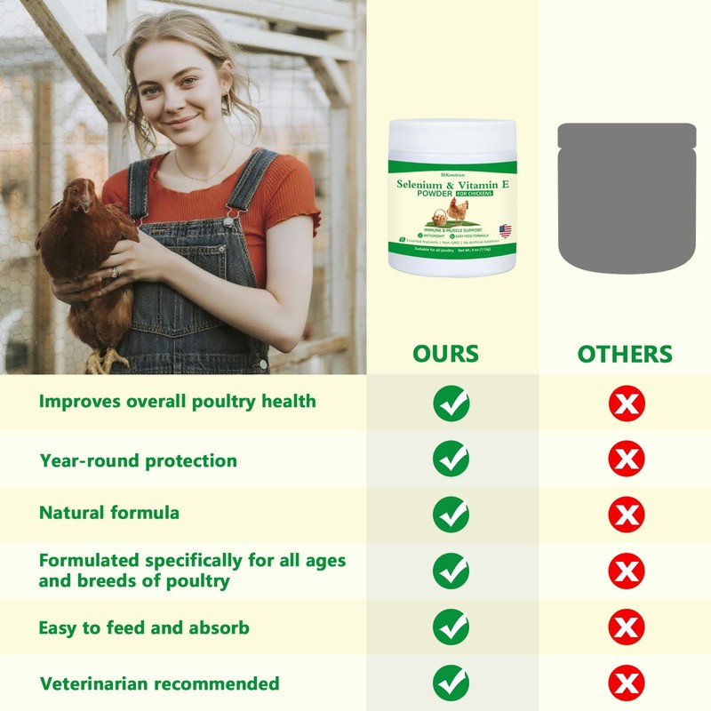 Selenium and Vitamin E Powder for Chickens, Selenium for Chickens,