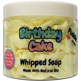 Puddle of Wax Whipped Soap Body Wash - 150g - Natural Oils and Butters - Various Scents - Vegan Friendly - Puddle of Wax - Made in the UK (Birthday Cake)