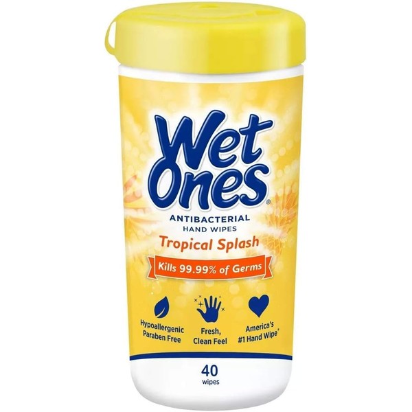 Wet Ones Wipes Citrus Antibacteral, 40 Count