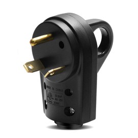 OPL5 30AMP RV Replacement Male Plug - Heavy Duty NEMA TT-30P Replacement RV Receptacle Electrical Plug with Easy Unplug Handle Design for RV Trailer (30A Male Plug)