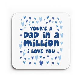 Red Ocean Dad In A Million Novelty Coaster Gift For Father's Day Birthday Gift For Dad From Daughter Son Coffee Tea Coaster Funny Gifts Fathers Day Present Him Men