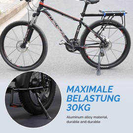 HXUING Bicycle Stand, 24-29 Inch Height Adjustable and Universal Side Stand, Bicycle Stand, Bicycle Side Stand, Made of Aluminium Alloy, for Trekking Bike, Mountain Bike, Road Bike