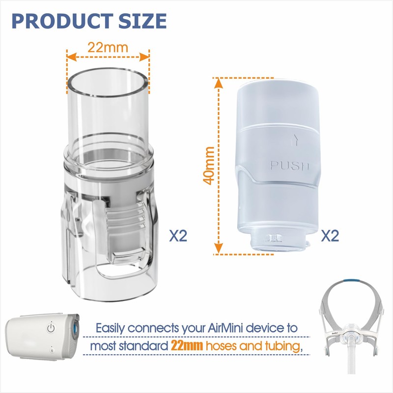 4 Pcs Hose Adapter Sets Compatible with AirMini Device, Breathing
