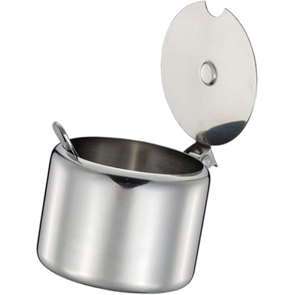 Silver Stainless Steel 285 ml for Apple-Shaped Sugar Bowl with
