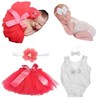 4 PCS Newborn Photography Props Outfits-BabyTutu Skirt Cute Bow Headdress