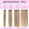EINbeauty Clip In Extensions Echthaar 7St√ºcke 120g 40cm Extensions Echthaar