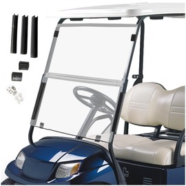 ECOTRIC Folding Down Clear Windshield for 2003-2006 Yamaha G22 Models Gas or Electric Golf Cart