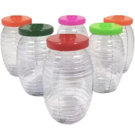 Mini Vitrolero De Plastico Dulcero 2lt Tapa Plana 5pz