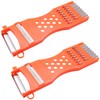 2Pcs handheld Plastic Multifunction Kitchen Peeler Grater Slicer Tool,for Vegetable,