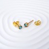 12 Pairs 18K Yellow Gold Plated Surgical Stainless Steel Stud