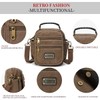 Man Small Canvas Crossbody Phone Purse Bag Mini Messenger Bag