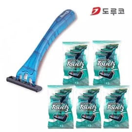 Dorco 도루코면도기 터치3 도루코 3중면도날 면도기 다회용 여행용 20개 Dorco Razor Touch 3, 3-Blade Disposable Travel Razor, 20 Pieces [Single item]
