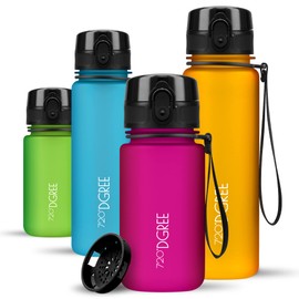 720°DGREE softTouch ‘uberBottle’, Children's Water Bottle 350 ml + Sieve, Leak-Proof, BPA-Free Bottle for Kindergarten, School, Girls & Boys from 3 Years, Small Water Bottle, Lightweight, Shockproof