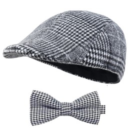 EBYTOP 100 Days Of School Old Man Costume for Kids Boys, 100th Day Dress up Accessories Grandpa Hat Glasses,Old Person Mustache and Eyebrows Cane Prop,8-10 Years