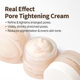 PONGDANG- Crema reafirmante de poros Real Effect de 1,76 oz Hidratante facial que minimiza los poros al instante para agrandar