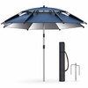 UPF 50+ Fishing Umbrella, Adjustable Tilting Outdoor Sunshade with Ventilated