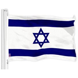G128 Israel Israeli Flag | 3x5 Ft | LiteWeave Pro Series Printed 150D Polyester | Country Flag, Indoor/Outdoor, Vibrant Colors, Brass Grommets, Thicker and More Durable Than 100D 75D Polyester
